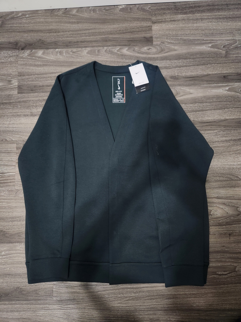 Nike Men's 24.7 ImpossiblySoft Dri-FIT Cardigan Seaweed Green Size XL